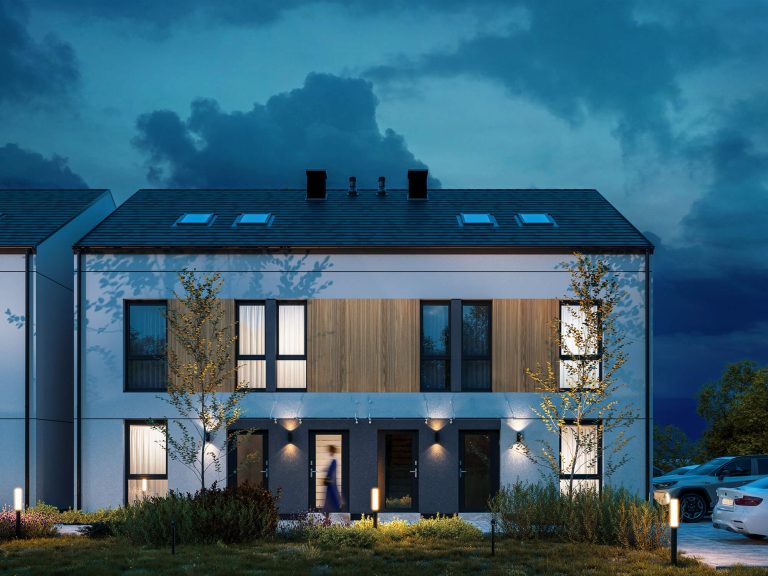 Wizualizacje domów w zabudowie bliźniaczej