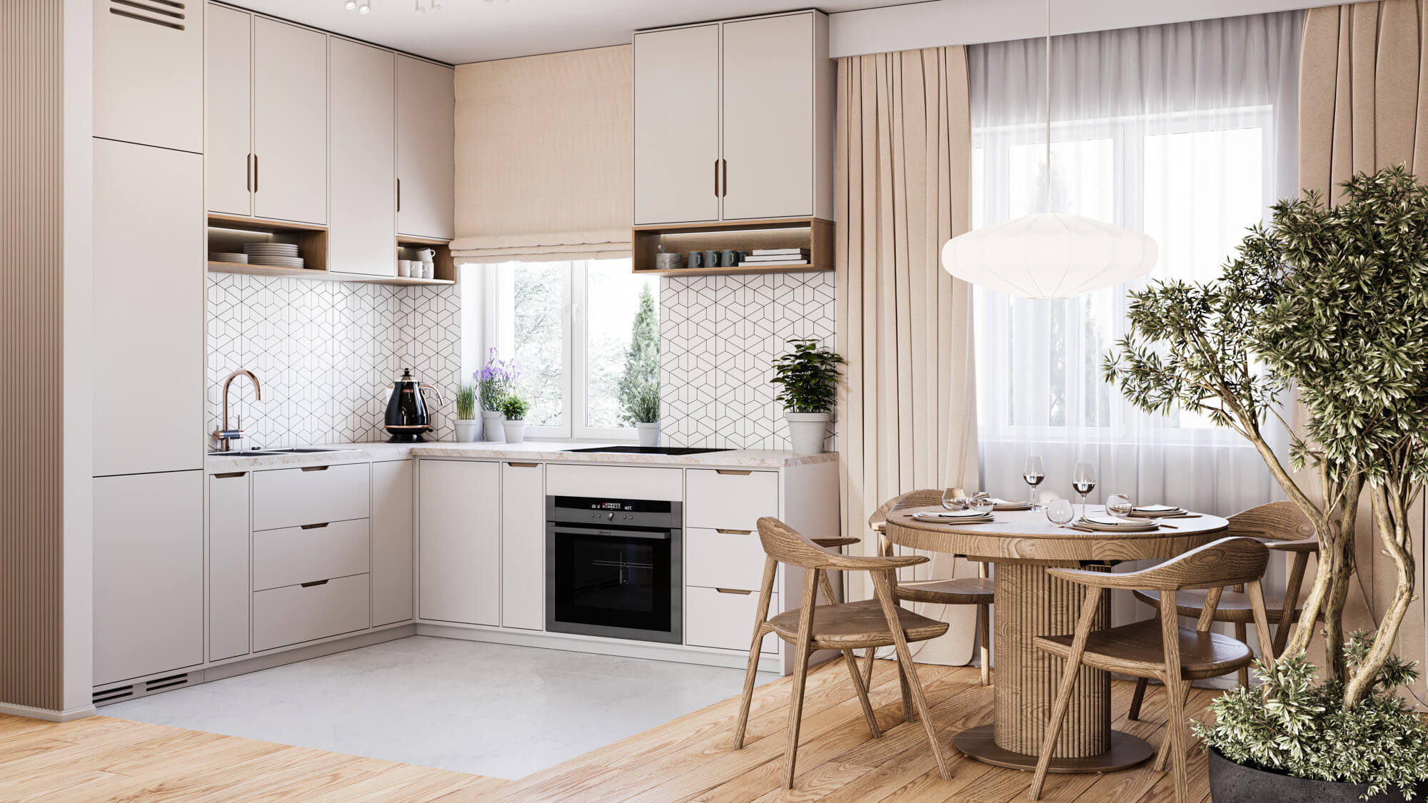 277_angel_homes_kuchnia_jadania Wizualizacje 3D wnętrz apartamentu - Kokonat