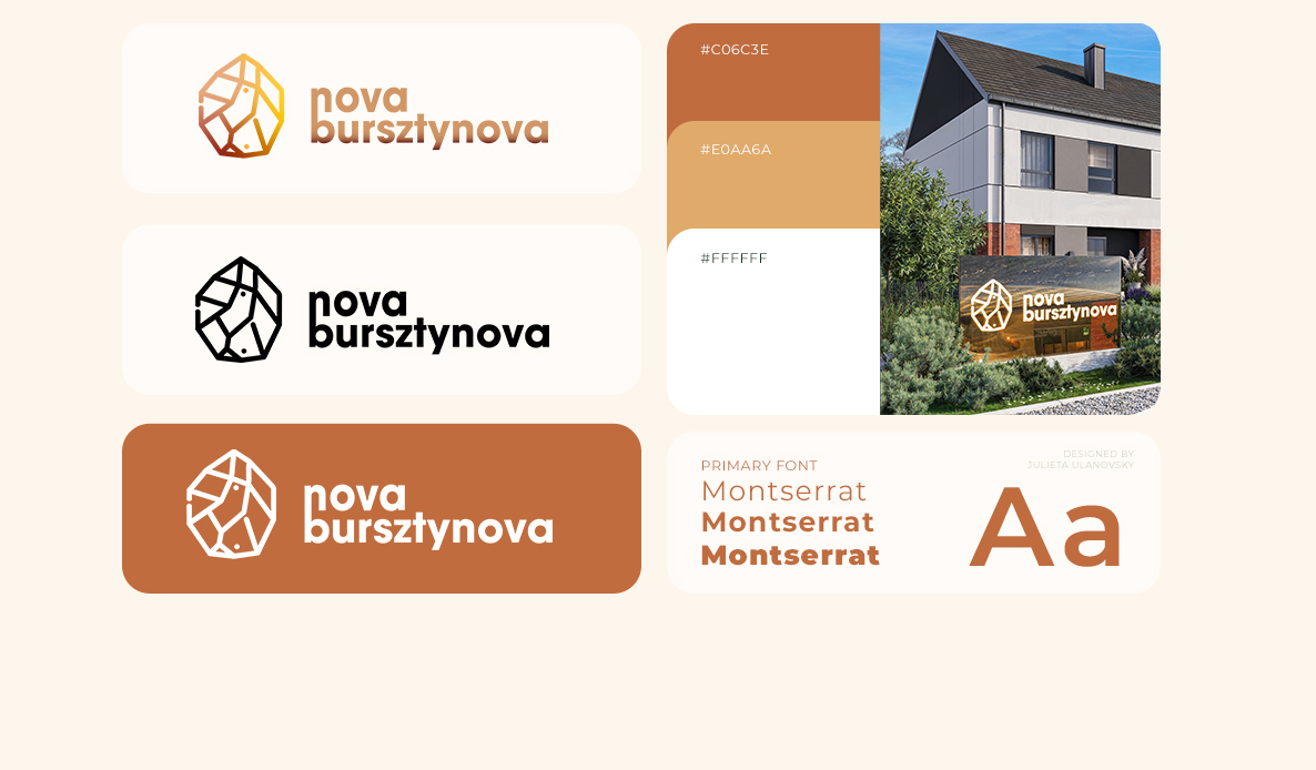 buesztynova-logo materiały drukowane inwestycji Nova Bursztynova