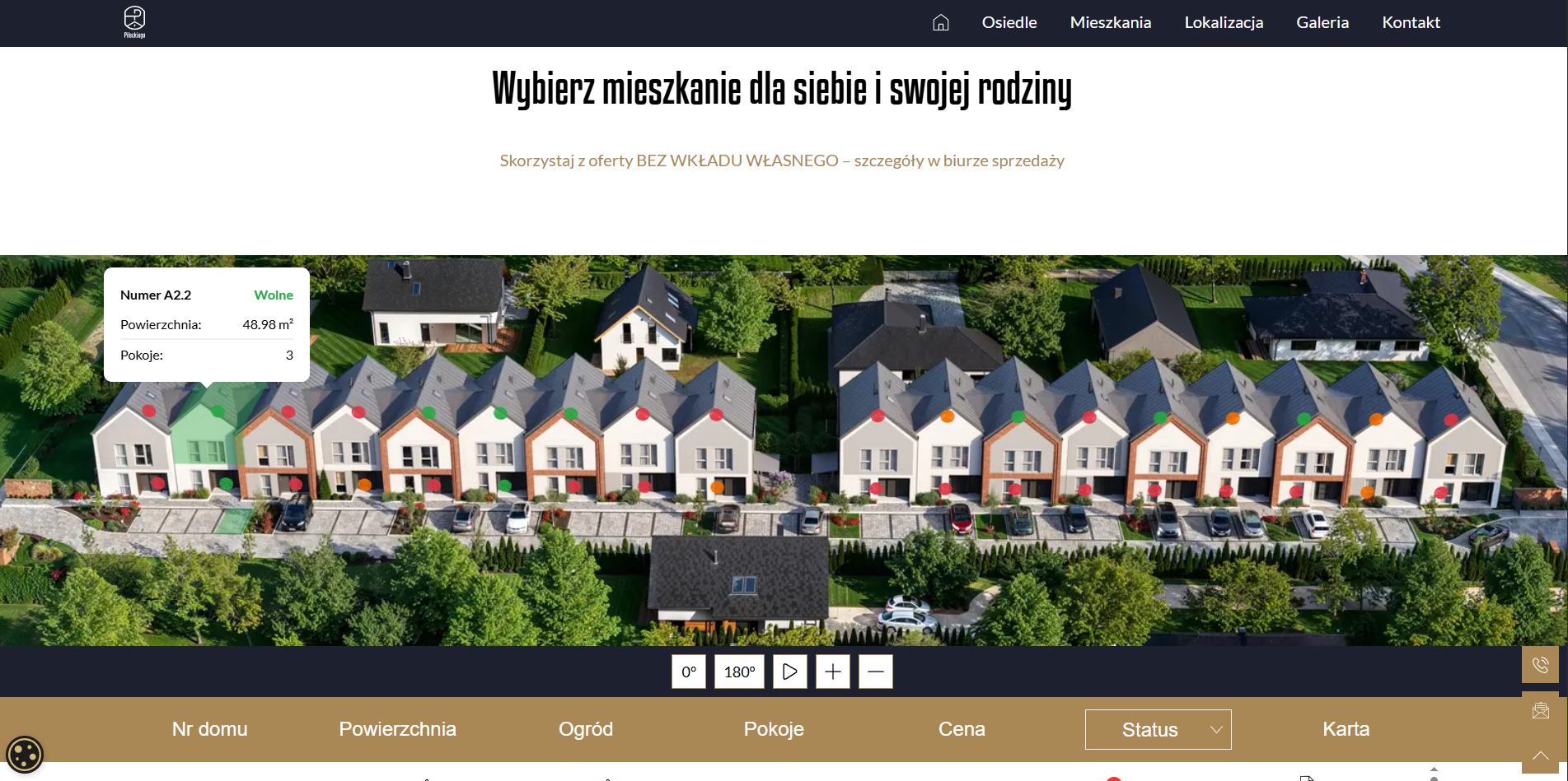 pileckiego_nawigator zrzut ekranu ze strony internetowej Osiedla Pileckiego - Durab