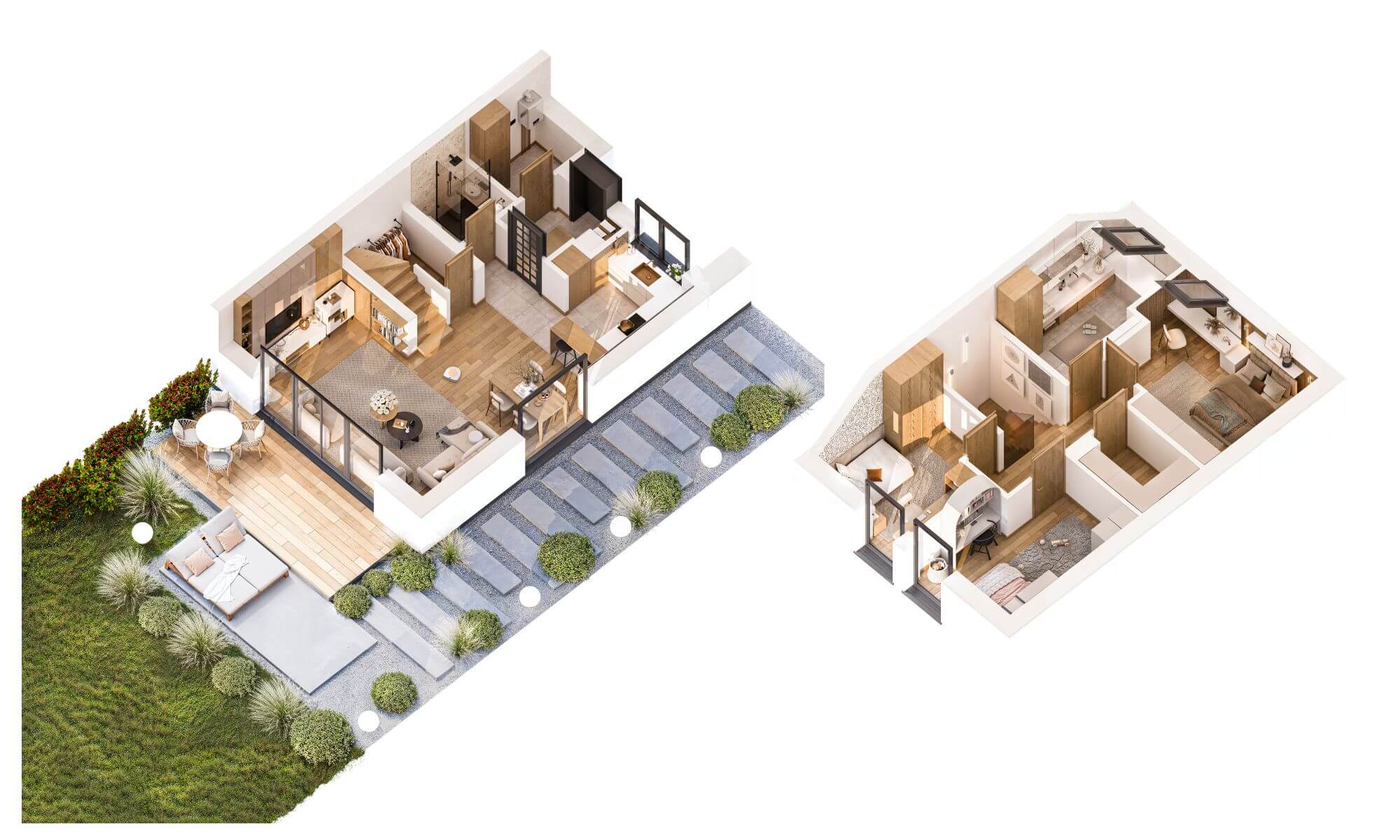 rzuty_3D_Kokonat Wizualizacje 3D, rzuty 3D apartamentów, lokali - Kokonat
