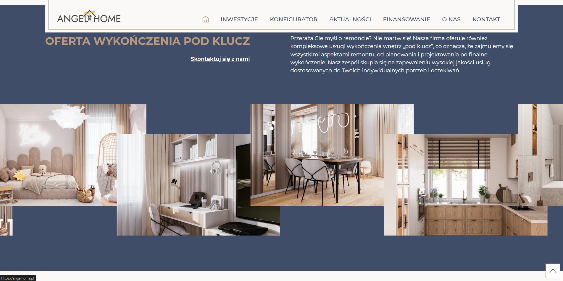 angelhomes_galeria zrzut ekranu ze strony internetowej Angel Homes