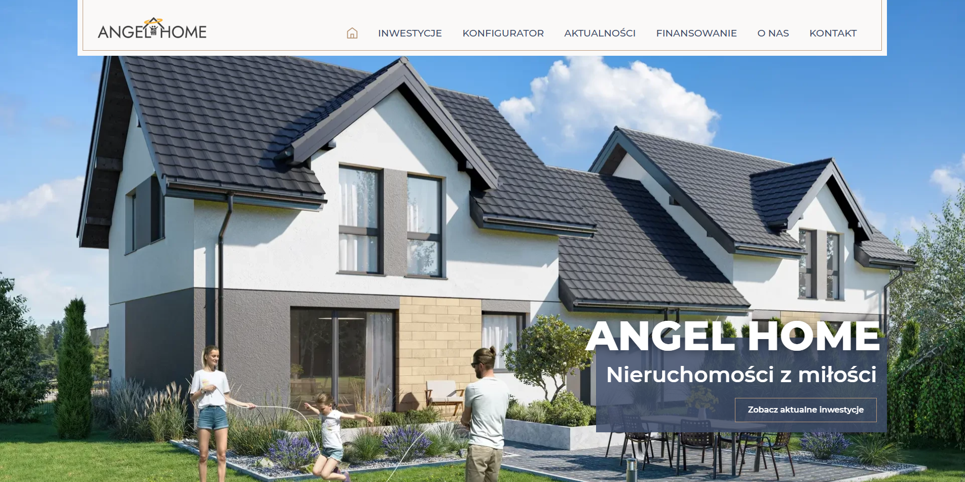 angelhomes_slider zrzut ekranu ze strony internetowej Angel Homes