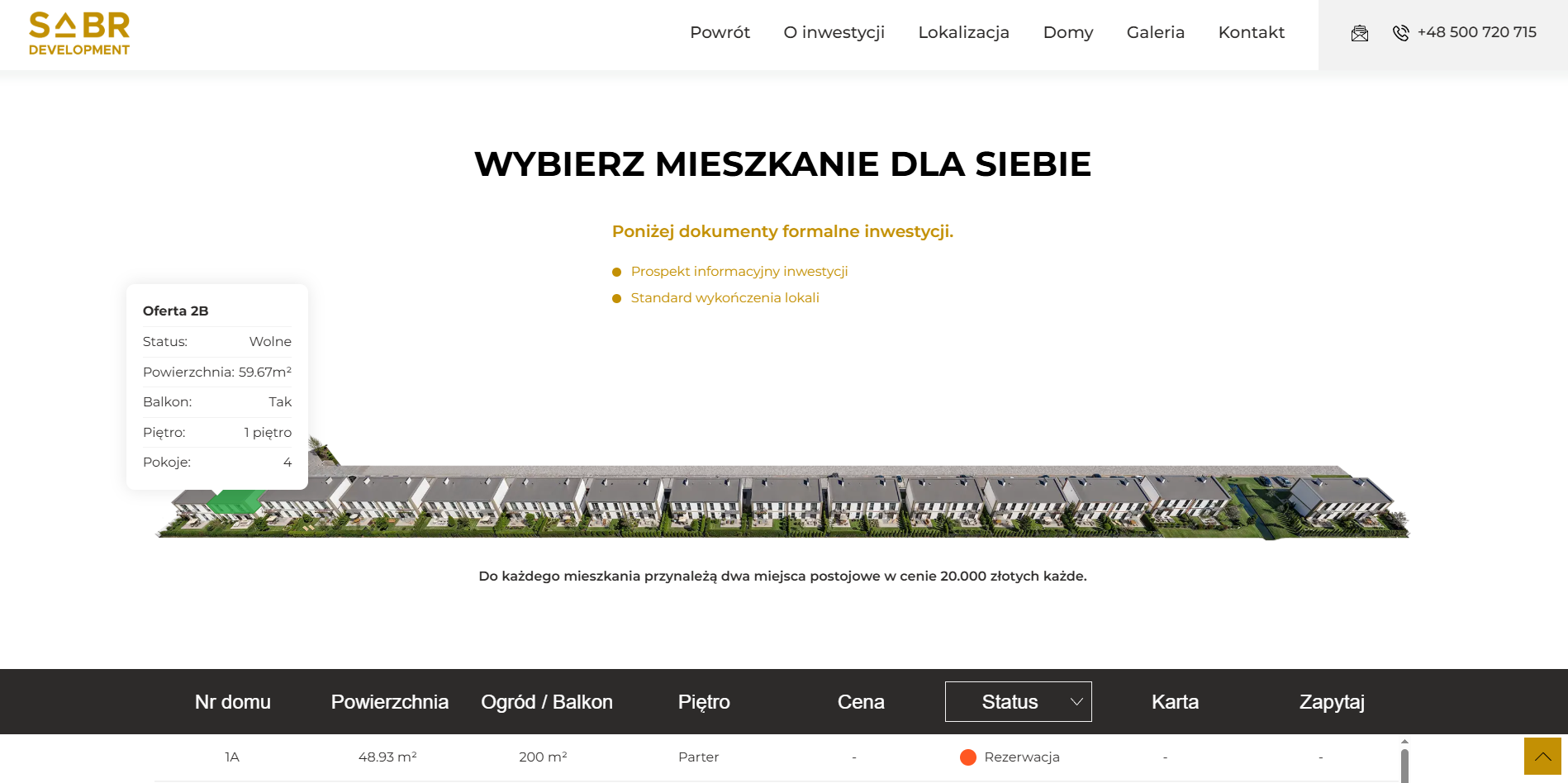 zrzut ekranu ze strony internetowej inwestycji brzoskwiniowa