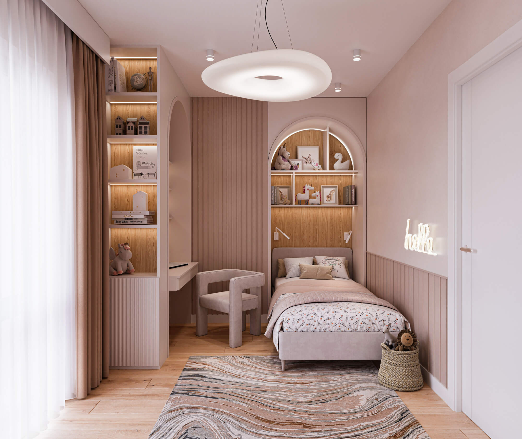 Wizualizacje 3D wnętrz inwestycji Apartamenty Akacjowa - pokój dla dziecka
