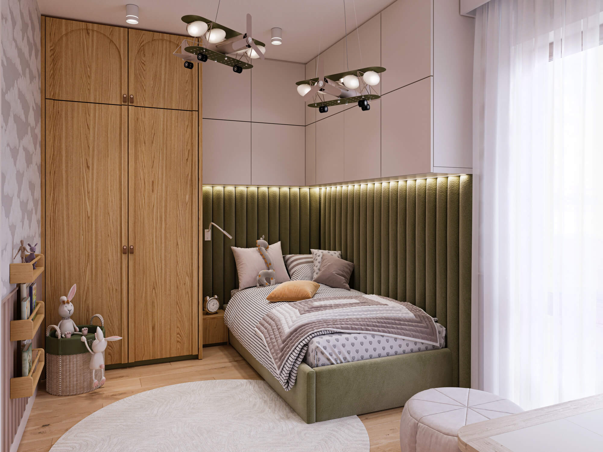 Wizualizacje 3D wnętrz inwestycji Apartamenty Akacjowa - pokój dla dziecka