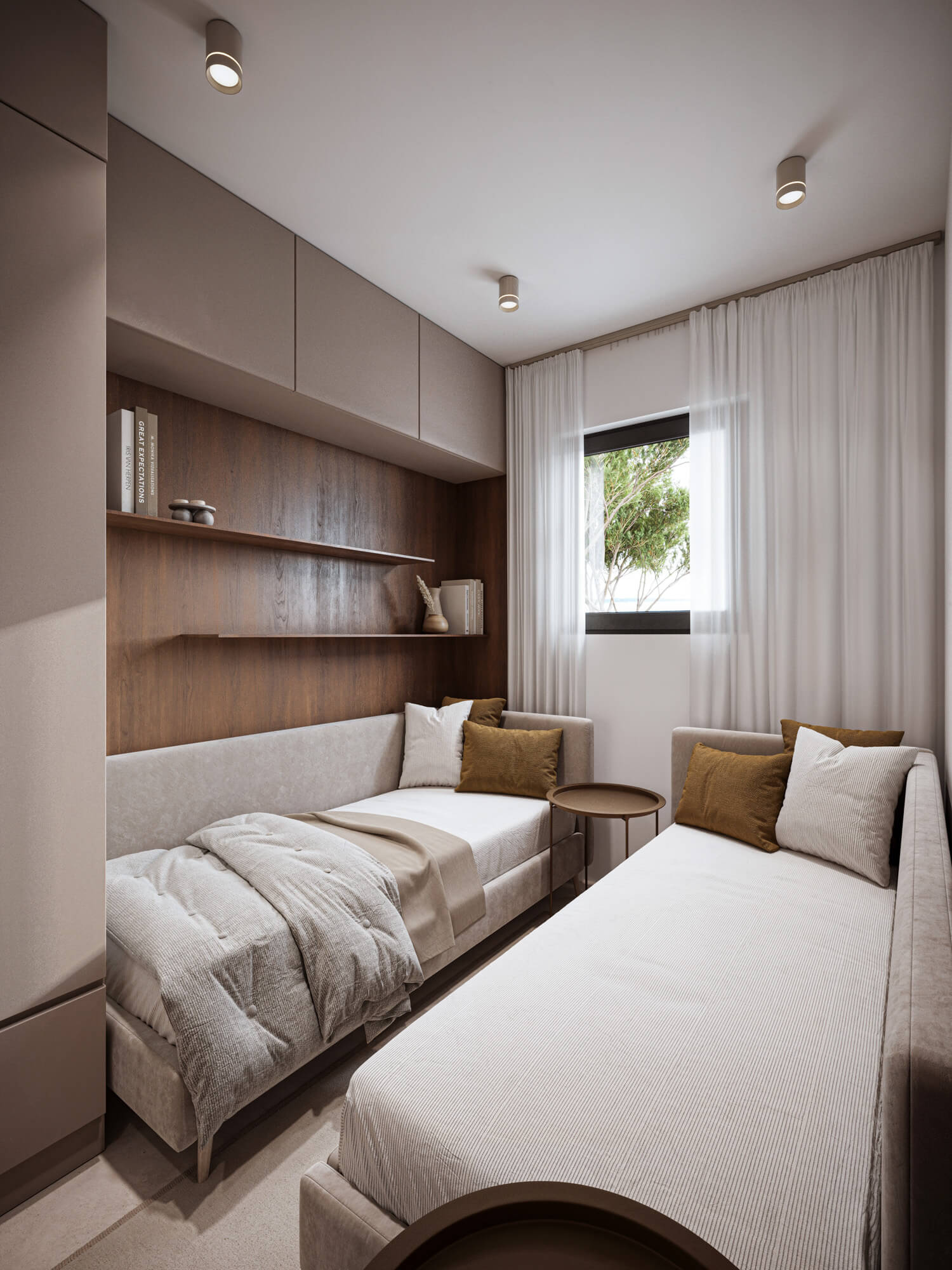 Wizualizacje 3D inwestycji Obonjan Resort - sypialnia dwuosobowa