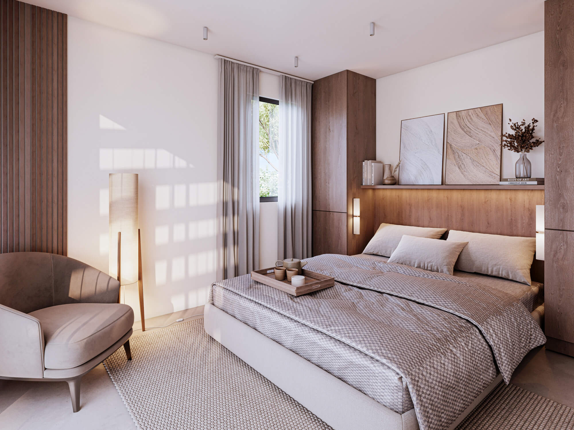 Wizualizacje 3D inwestycji Obonjan Resort - sypialnia