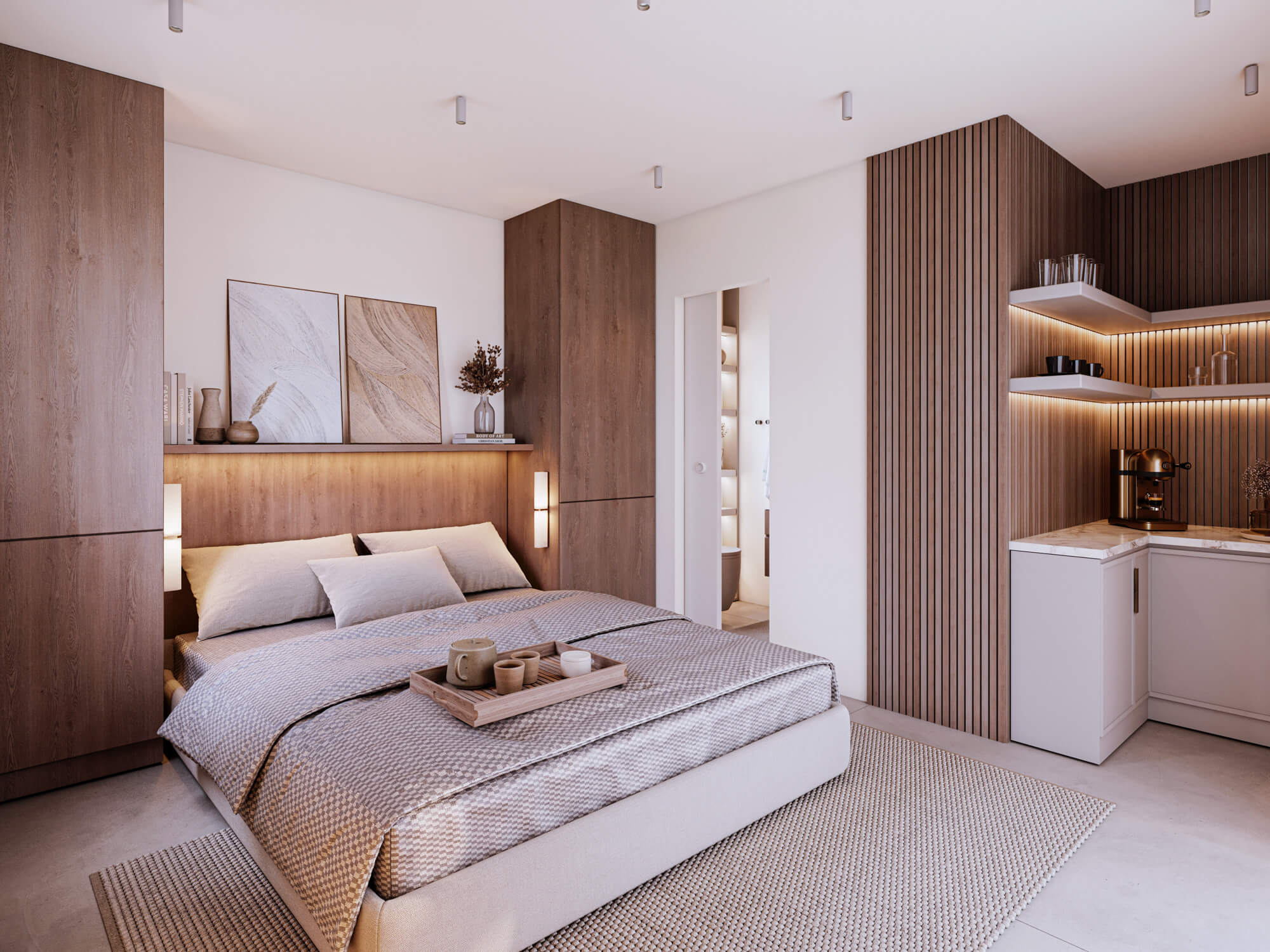 Wizualizacje 3D inwestycji Obonjan Resort - sypialnia