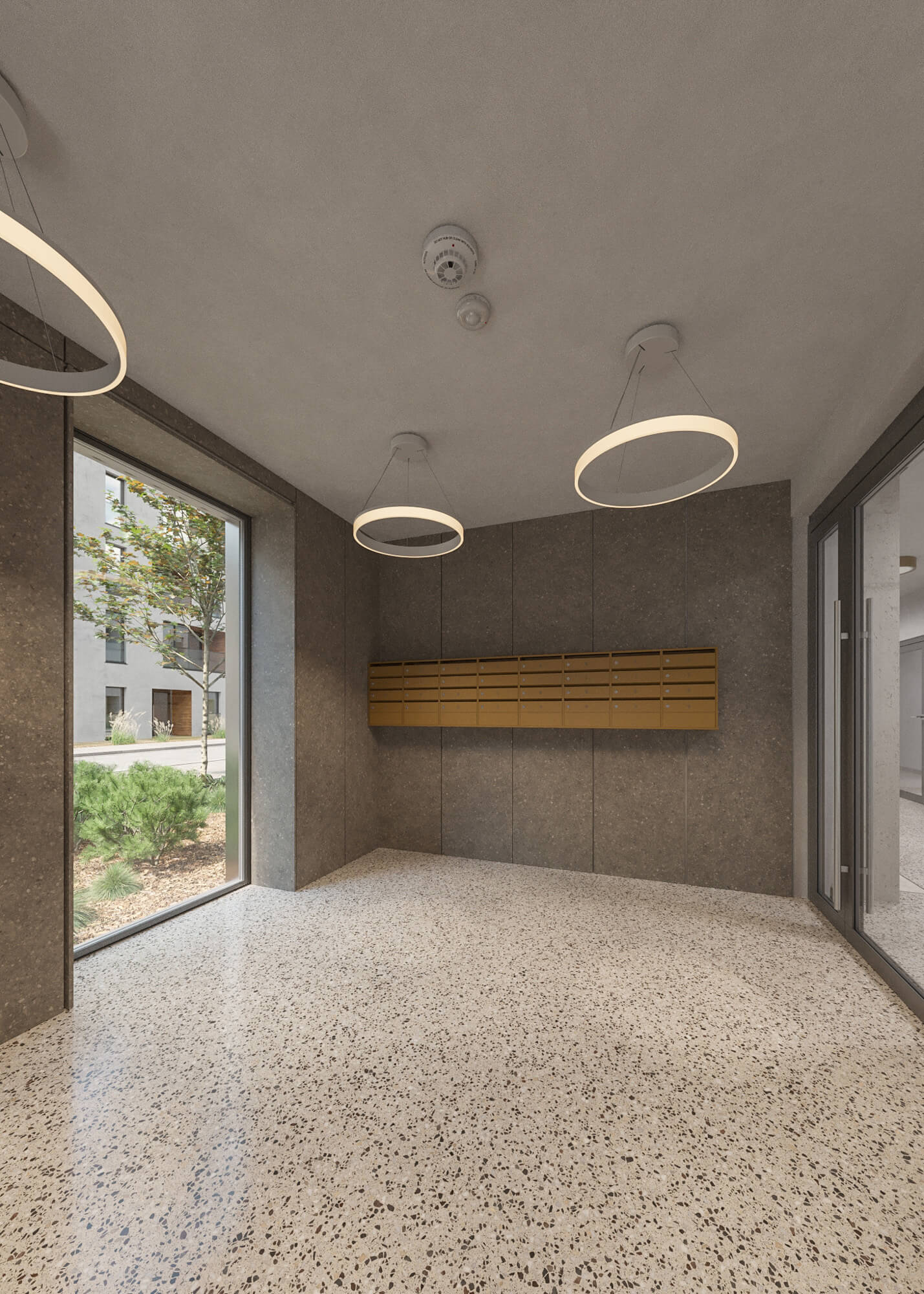 Wizualizacje 3D inwestycji Apartamenty Dąbrowskiego 12 - wejście do budynku