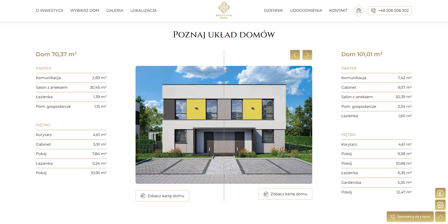 brzozwapark-lokale zrzut ekranu ze strony internetowej inwestycji Brzozova Park