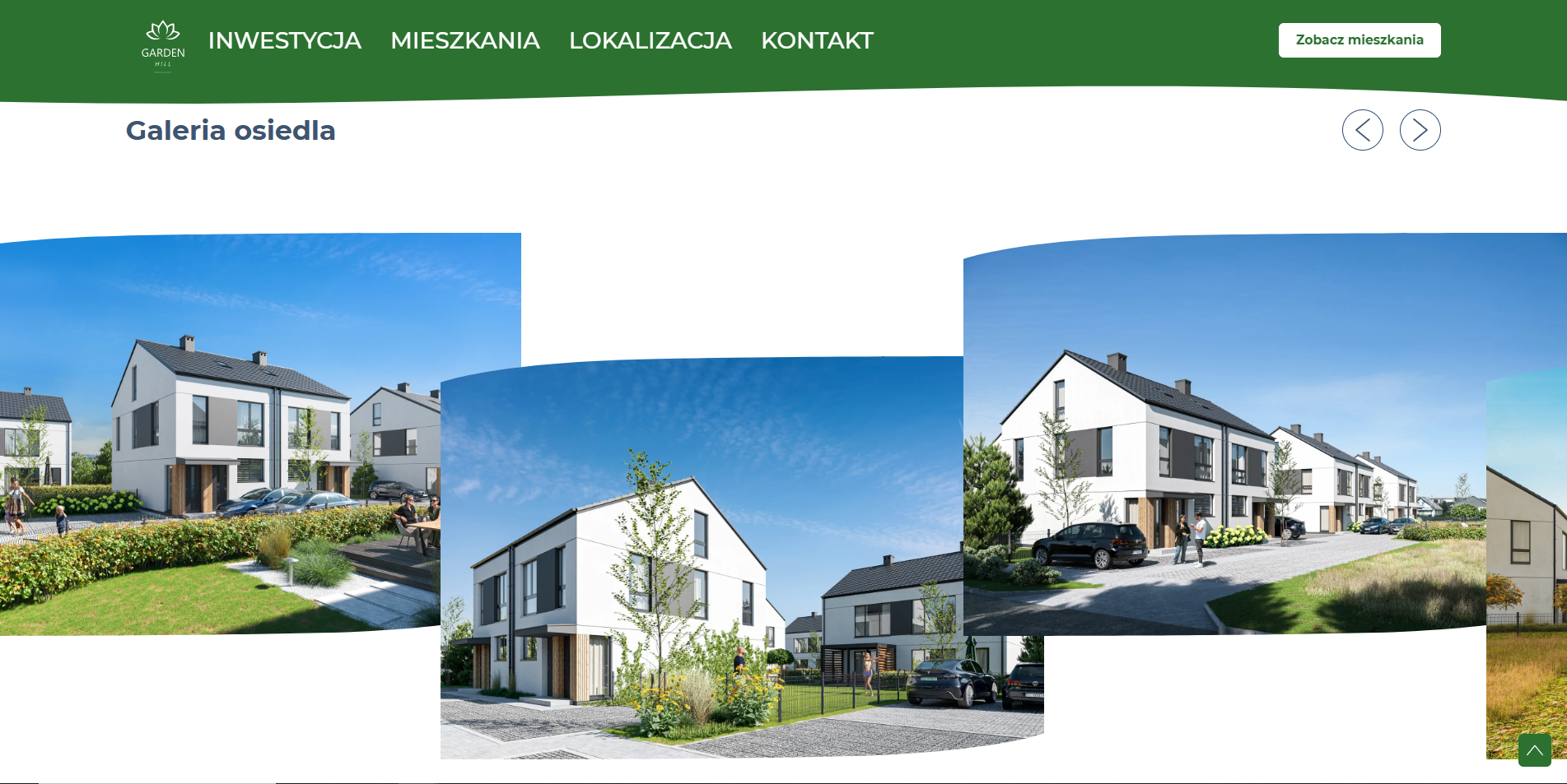 zrzut ekranu ze strony internetowej inwestycji Garden Hill