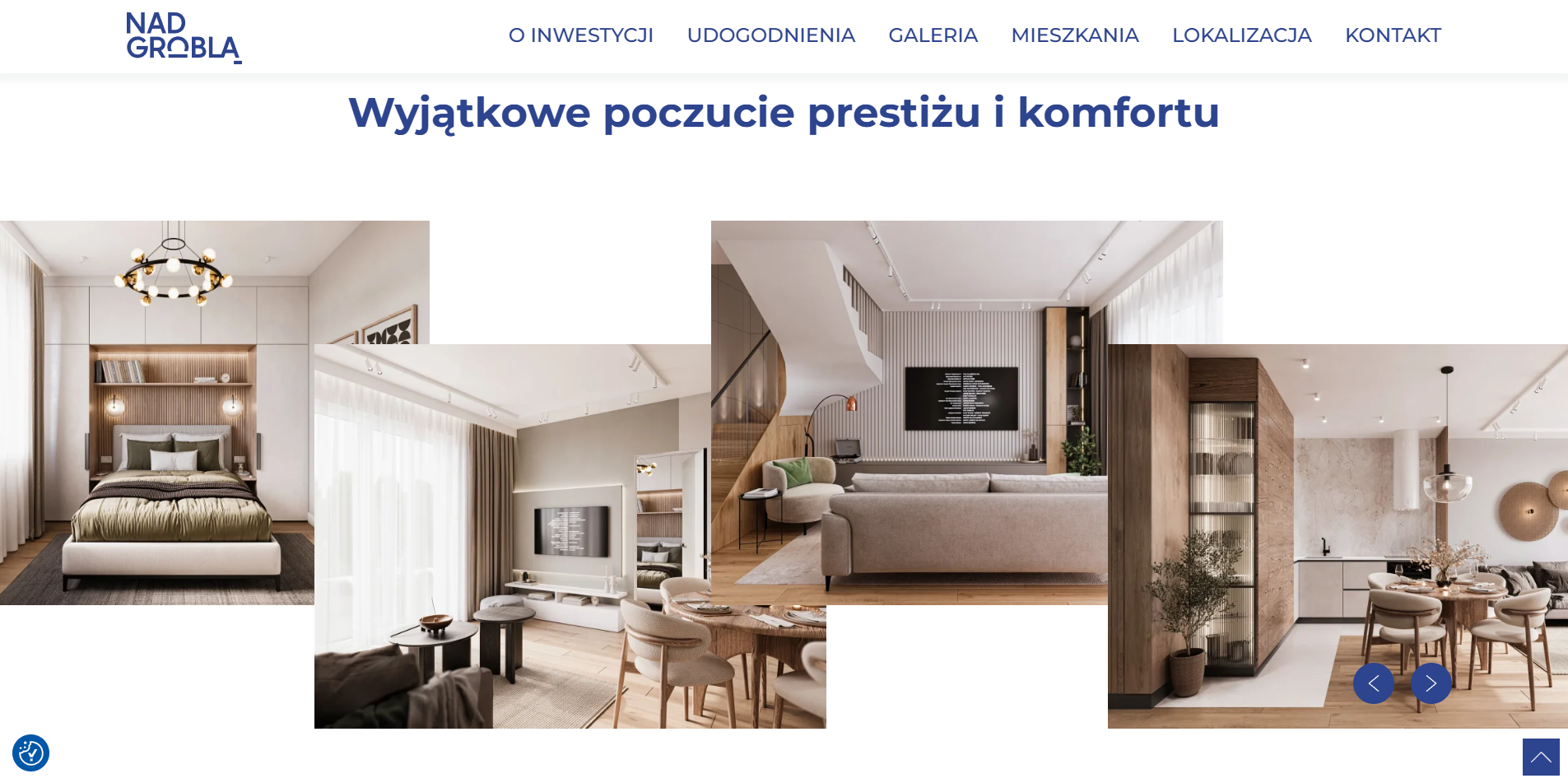 zrzut ekranu ze strony internetowej inwestycji Nad Groblą
