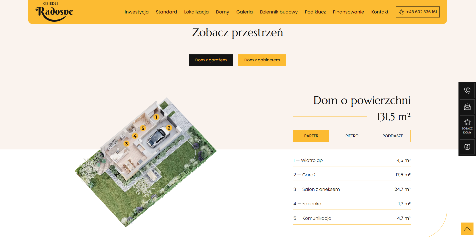 radosna-rzuty3d zrzut ekranu ze strony internetowej Osiedle Radosne