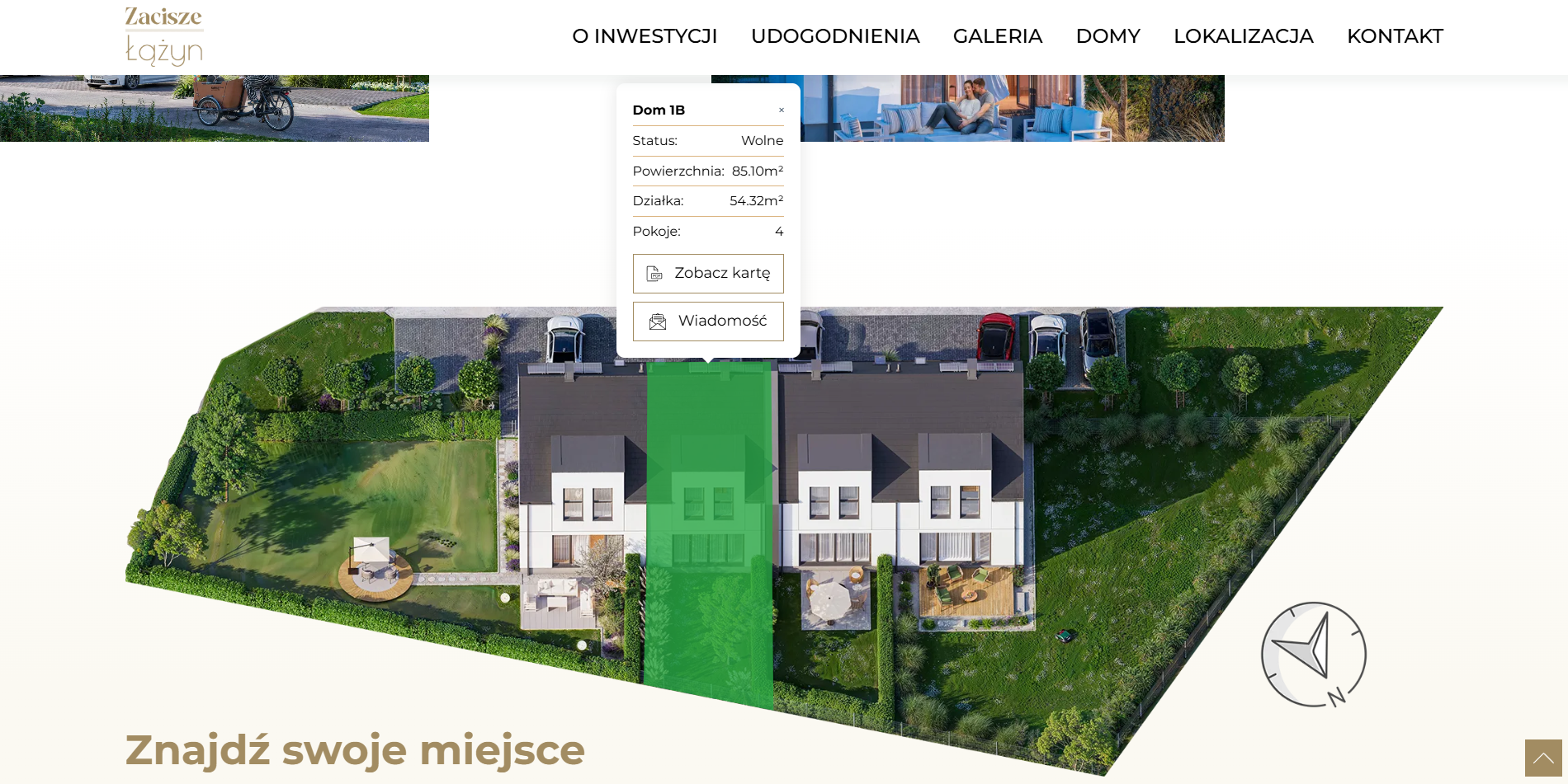 zaciszelazyn_nawigator zrzut ekranu ze strony internetowej osiedla Zacisze Łążyn